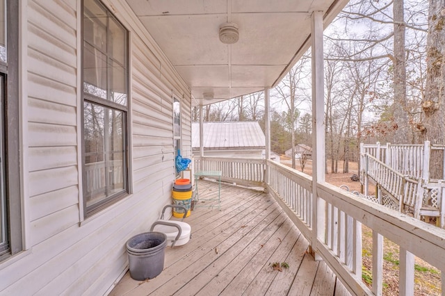 wooden deck featuring fence