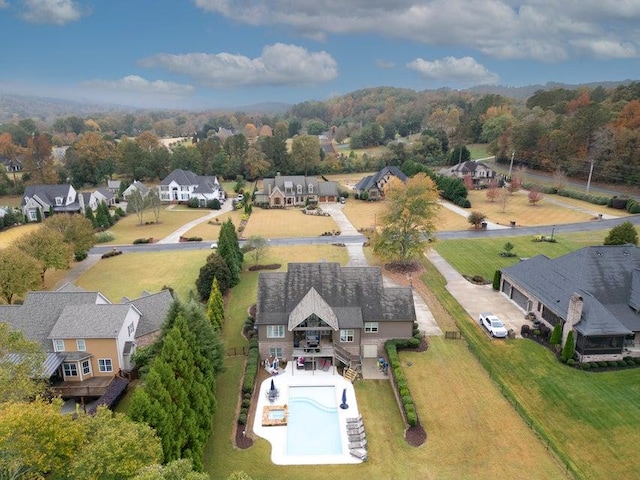 bird's eye view featuring a residential view