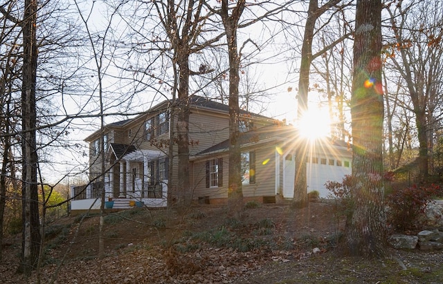 view of front of property with an attached garage