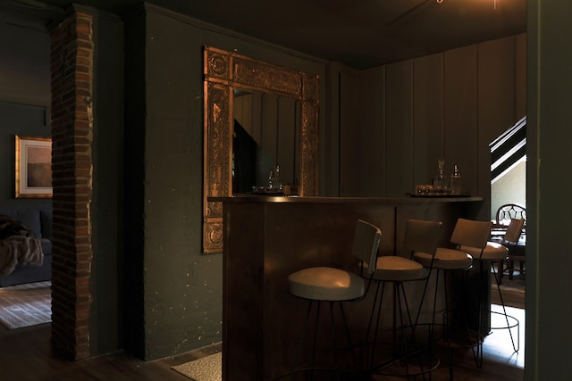 702 Lumpkin St, Dalton, GA 30720 - indoor dry bar featuring wood finished floors