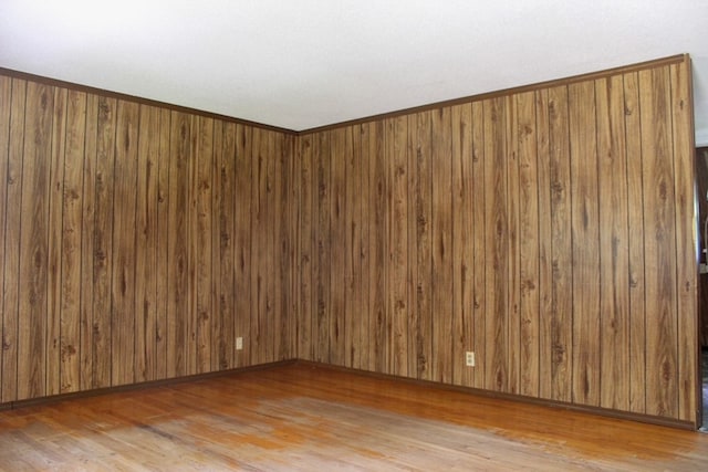 1722 Ball Ave, Dalton, GA 30720 - unfurnished room featuring light wood-type flooring and wood walls