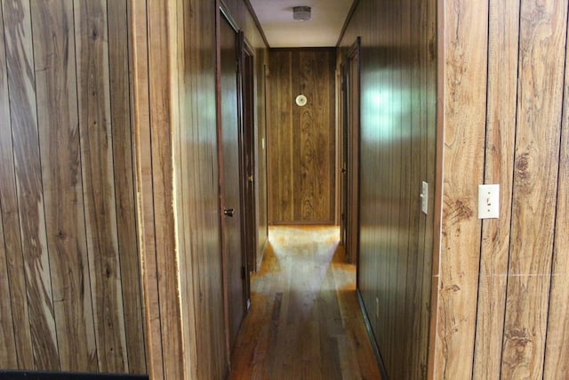 1722 Ball Ave, Dalton, GA 30720 - hall featuring wooden walls and wood finished floors