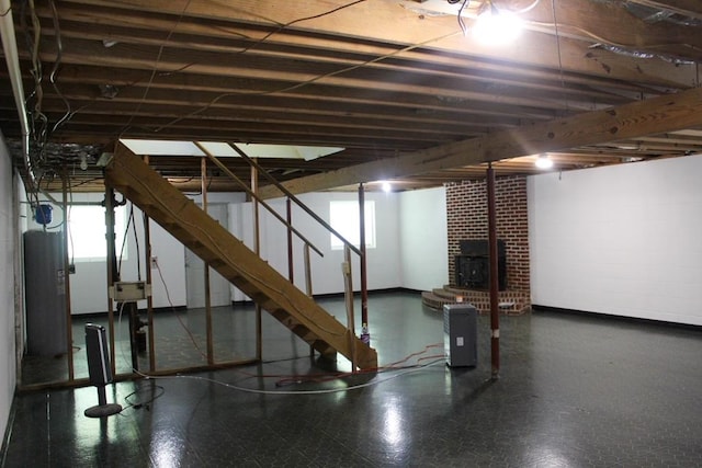 1722 Ball Ave, Dalton, GA 30720 - basement with stairs, plenty of natural light, and baseboards