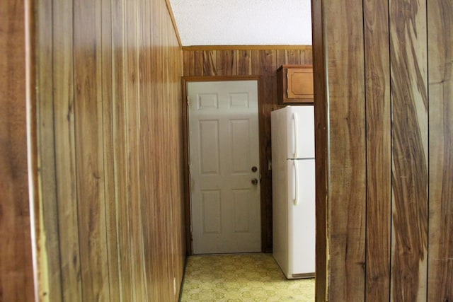 1722 Ball Ave, Dalton, GA 30720 - hallway with wood walls and light flooring