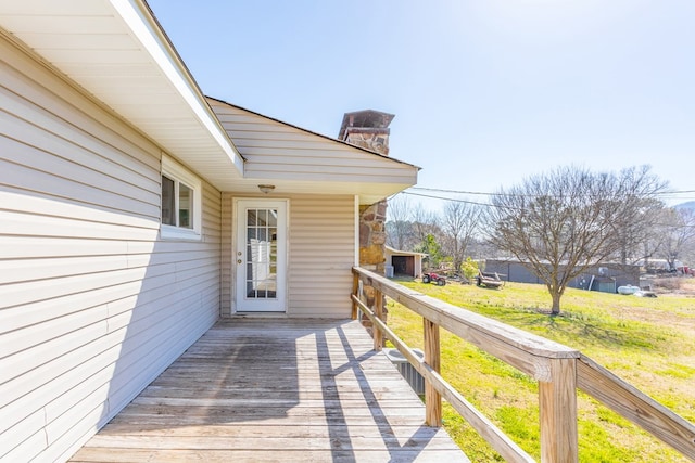 view of wooden deck