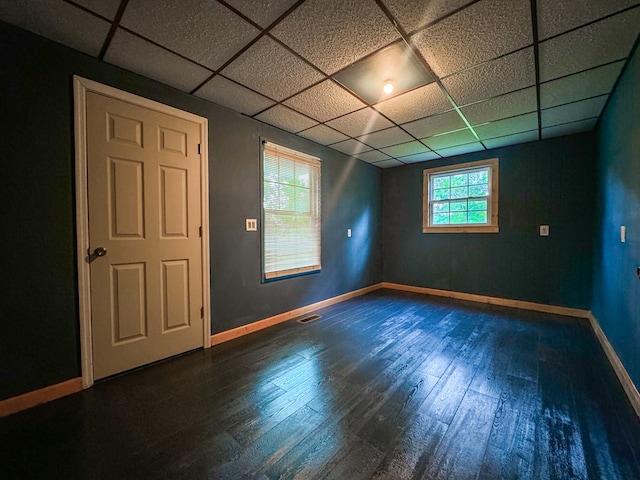 410 Anderson Ave, Dalton, GA 30721 - spare room with a paneled ceiling and dark wood-style flooring