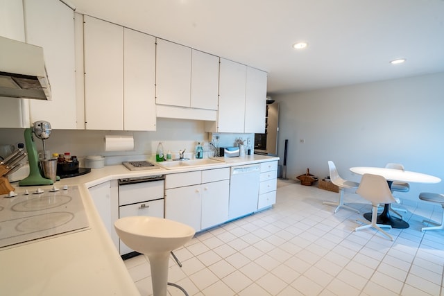 kitchen with white cabinetry and dishwasher