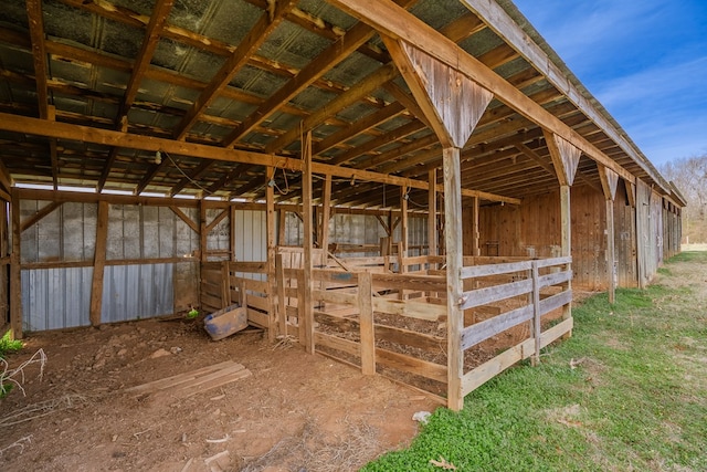 view of horse barn