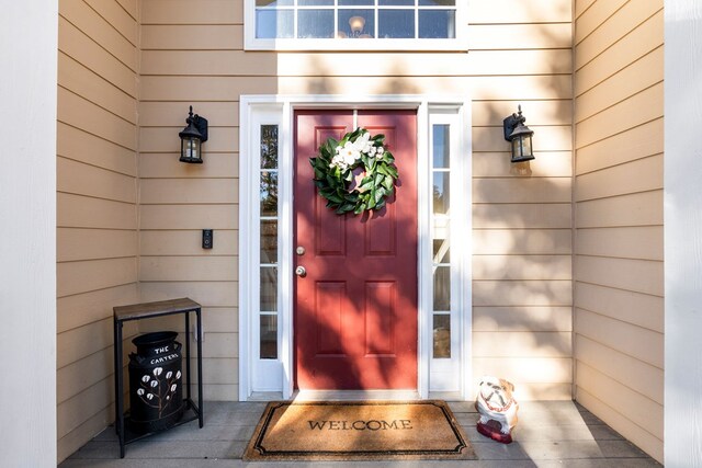 view of doorway to property