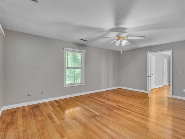 4978 Standifer Rd, Cohutta, GA 30710 - empty room featuring ceiling fan, baseboards, and light wood-style flooring