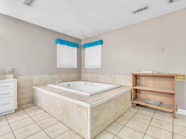 4978 Standifer Rd, Cohutta, GA 30710 - full bathroom featuring tile patterned flooring, a whirlpool tub, and vanity