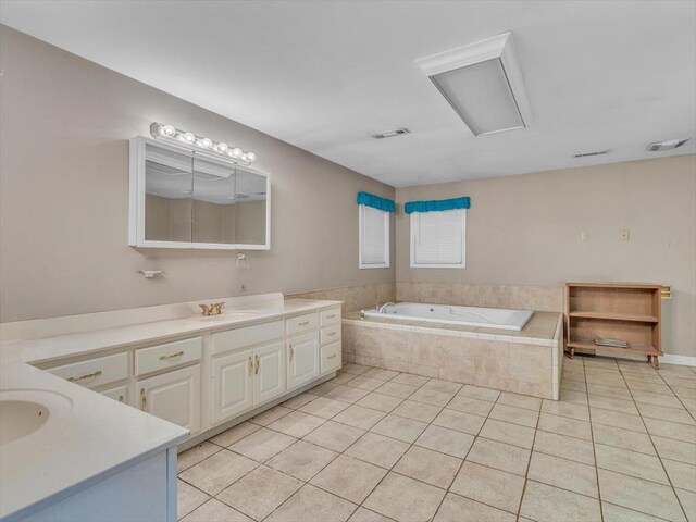 4978 Standifer Rd, Cohutta, GA 30710 - full bath with vanity, a garden tub, and tile patterned flooring