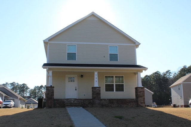 view of front of house featuring covered porch