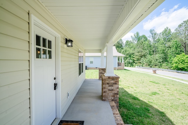 111 Arthur St, Dalton, GA 30721 - view of patio / terrace with covered porch