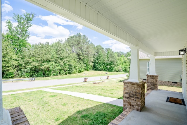111 Arthur St, Dalton, GA 30721 - view of grassy yard featuring a porch