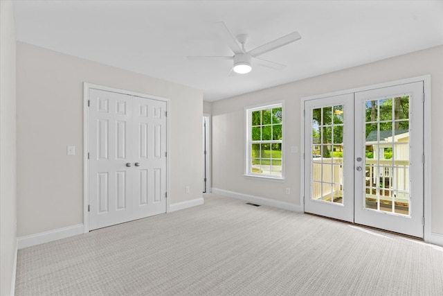 500 Woodland Dr, Dalton, GA 30721 - unfurnished bedroom featuring access to exterior, french doors, carpet, and a closet