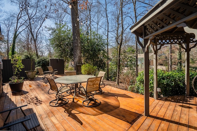 view of wooden terrace