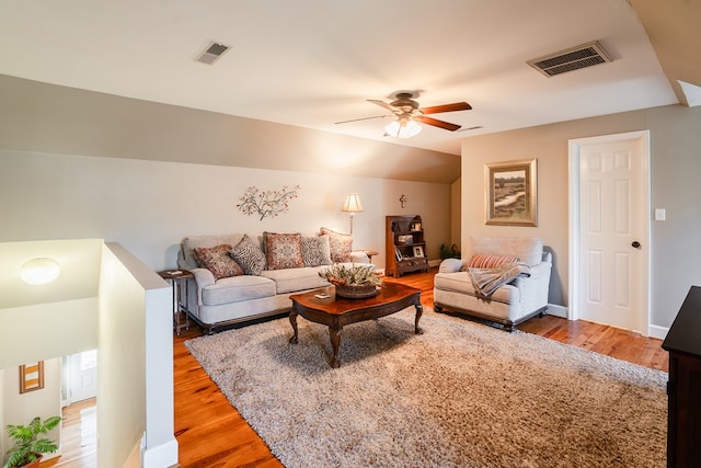 816 Dogwood Ln, Dalton, GA 30720 - living room featuring ceiling fan, wood finished floors, and baseboards