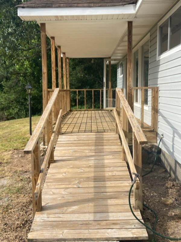 2517 Utility Rd, Rocky Face, GA 30740 - wooden terrace with covered porch