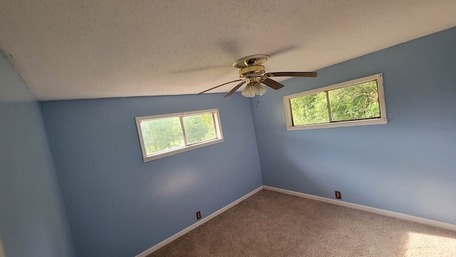 2517 Utility Rd, Rocky Face, GA 30740 - unfurnished room featuring healthy amount of natural light, baseboards, ceiling fan, carpet, and a textured ceiling
