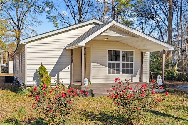 view of front of house with central AC