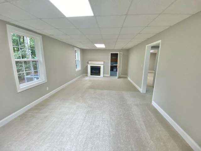 interior space featuring a paneled ceiling