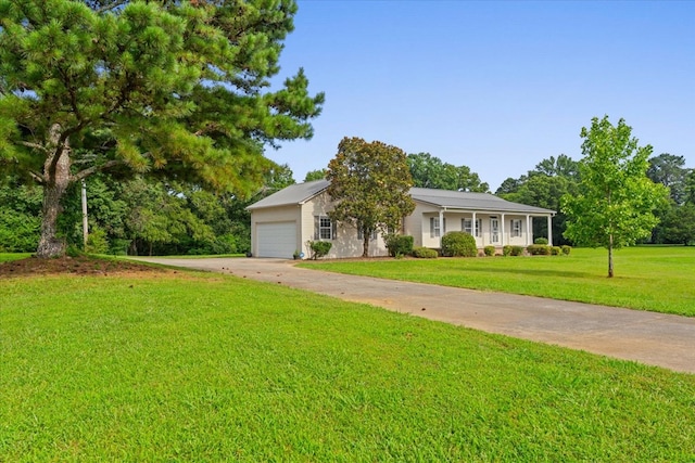 188 Valley Rd, Chatsworth, GA 30705 - single story home featuring concrete driveway, a front lawn, and a garage