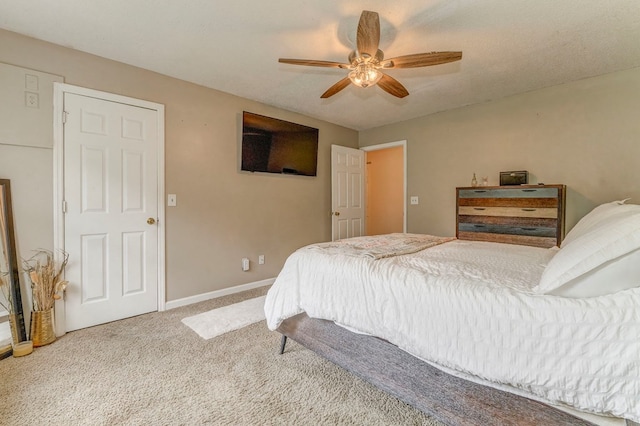 1962 Meadowbrook Cir, Dalton, GA 30720 - carpeted bedroom featuring ceiling fan and baseboards