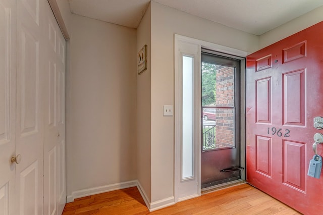 1962 Meadowbrook Cir, Dalton, GA 30720 - entryway with light wood-style flooring and baseboards