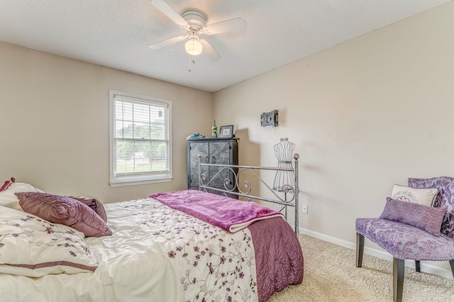 1962 Meadowbrook Cir, Dalton, GA 30720 - carpeted bedroom with a ceiling fan and a textured ceiling