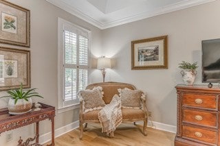 1603 Habersham Way, Dalton, GA 30720 - living area featuring ornamental molding, healthy amount of natural light, and wood finished floors
