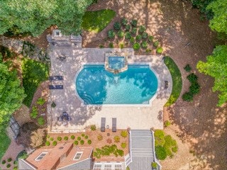 1603 Habersham Way, Dalton, GA 30720 - drone / aerial view of a pool area