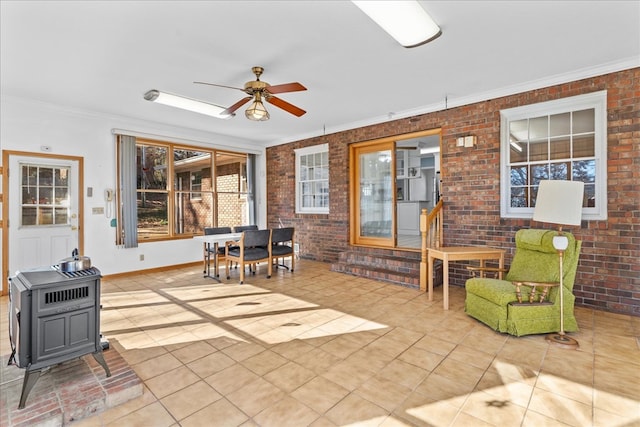 view of patio / terrace featuring ceiling fan