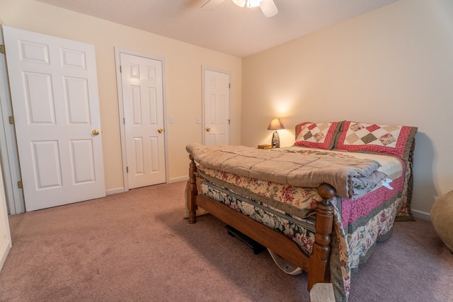 639 Mount View Dr, Tunnel Hill, GA 30755 - bedroom featuring carpet, baseboards, and ceiling fan