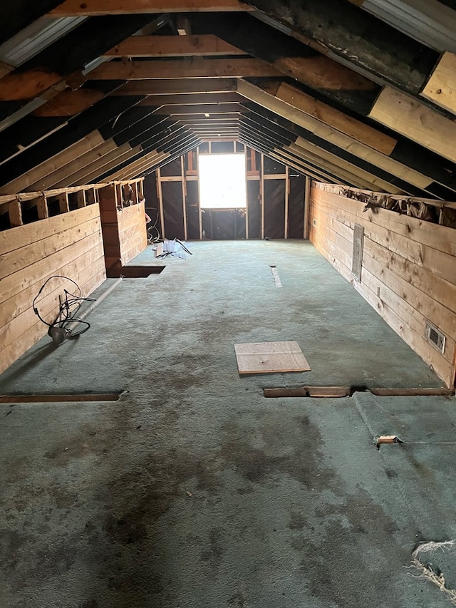 view of attic