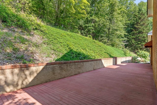 2001 Eagle Point Dr, Dalton, GA 30720 - deck with a wooded view