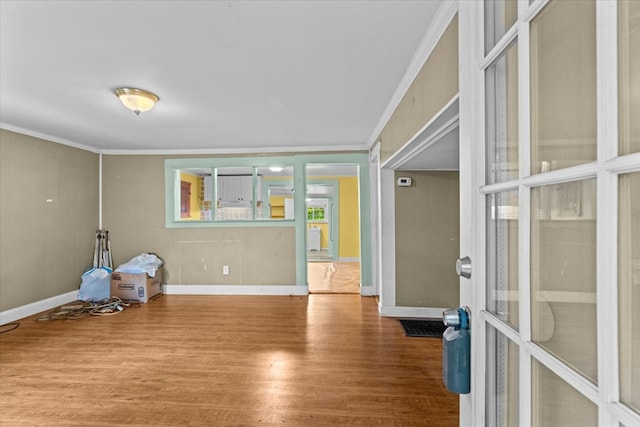 1098 Mount Vernon Rd, Tunnel Hill, GA 30755 - spare room with crown molding, wood finished floors, and baseboards