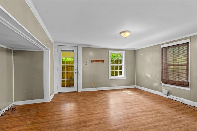 1098 Mount Vernon Rd, Tunnel Hill, GA 30755 - unfurnished room with wood finished floors, ornamental molding, and baseboards