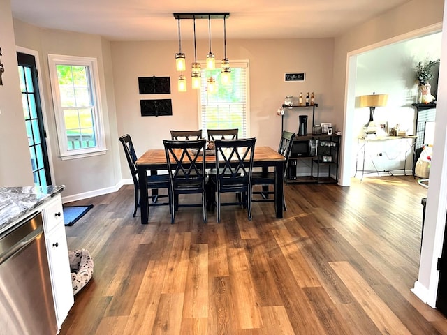 41 Magnolia Ct, Rydal, GA 30171 - dining space with dark wood-style floors and baseboards