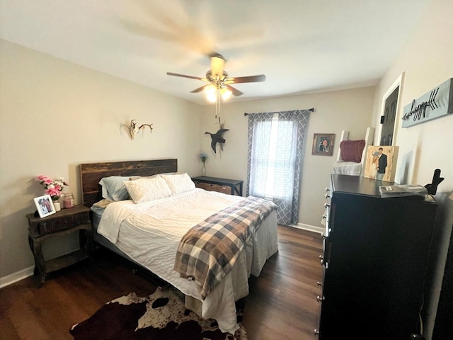 41 Magnolia Ct, Rydal, GA 30171 - bedroom with dark wood-style flooring and ceiling fan