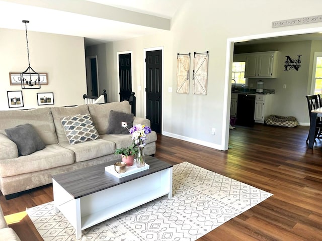 41 Magnolia Ct, Rydal, GA 30171 - living room featuring dark wood-style flooring