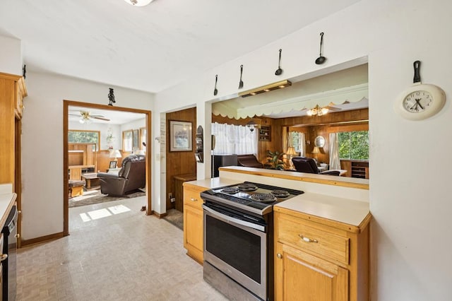 183 Long Hollow Rd, Rock Spring, GA 39736 - kitchen with electric stove, healthy amount of natural light, and light countertops