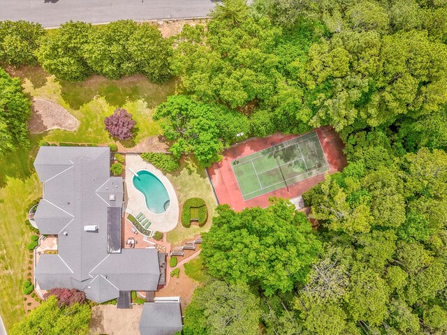 1301 Morton Dr, Dalton, GA 30720 - bird's eye view of a pool area