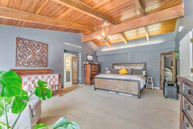 1301 Morton Dr, Dalton, GA 30720 - bedroom with carpet flooring, wooden ceiling, a fireplace, a chandelier, and baseboards