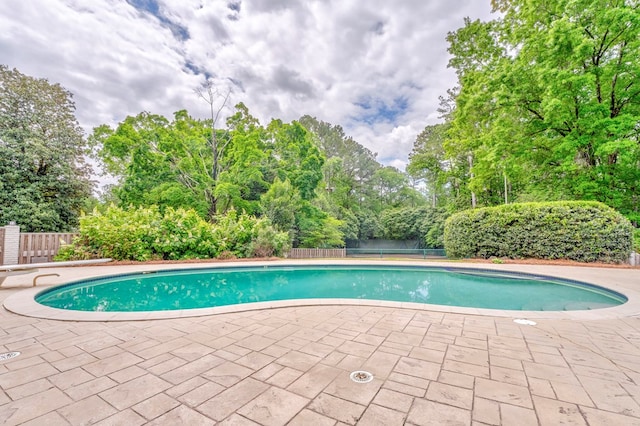 1301 Morton Dr, Dalton, GA 30720 - view of pool featuring a patio area, a fenced backyard, and view of scattered trees