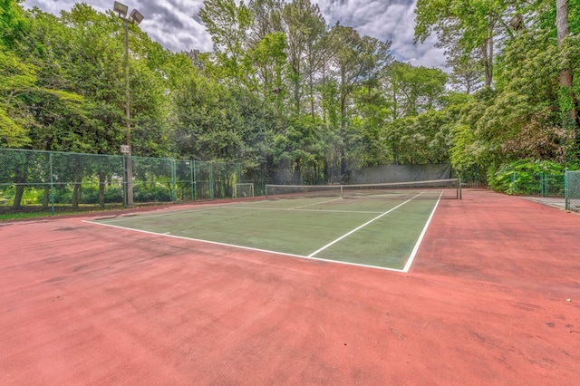 1301 Morton Dr, Dalton, GA 30720 - view of tennis court featuring fence
