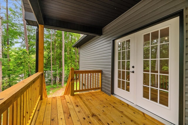3005 Crystal Mark Ln, Dalton, GA 30721 - wooden terrace with french doors