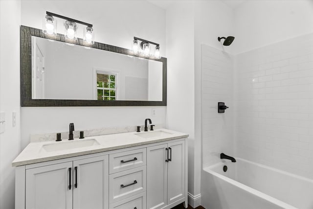 3005 Crystal Mark Ln, Dalton, GA 30721 - bathroom with double vanity and shower / bathtub combination