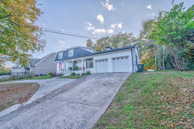 432 Castle Rd, Dalton, GA 30720 - view of property with a garage, a front yard, and a porch