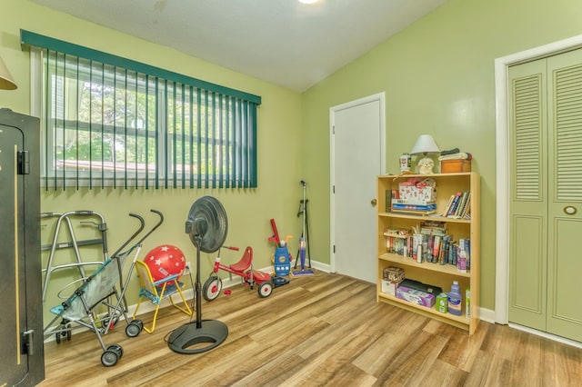 1164 Holly Grove Cir, Dalton, GA 30720 - interior space with lofted ceiling, baseboards, and wood finished floors